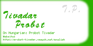 tivadar probst business card